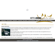 Tablet Screenshot of hotel-krone-nahe.de